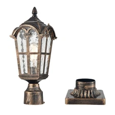 Outdoor Post Light, Pole Lanten, Waterproof Cast Aluminium Lamp Post Light Fi...