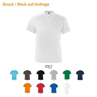 SOL´S Herren T-Shirt V-Neck Basic Shirt V-Ausschnitt Kurzarm S-3XL 11150 NEU