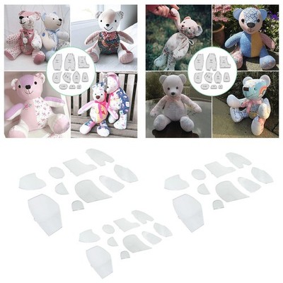 10 Stück Memory Bear Schablone Lineal Set Schablone Schneidelineal Kunst Handwerk Memory Bear