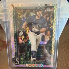 Topps 2025 Chrome Update Series Cal Raleigh USC45 X-Fractor Seattle Mariners