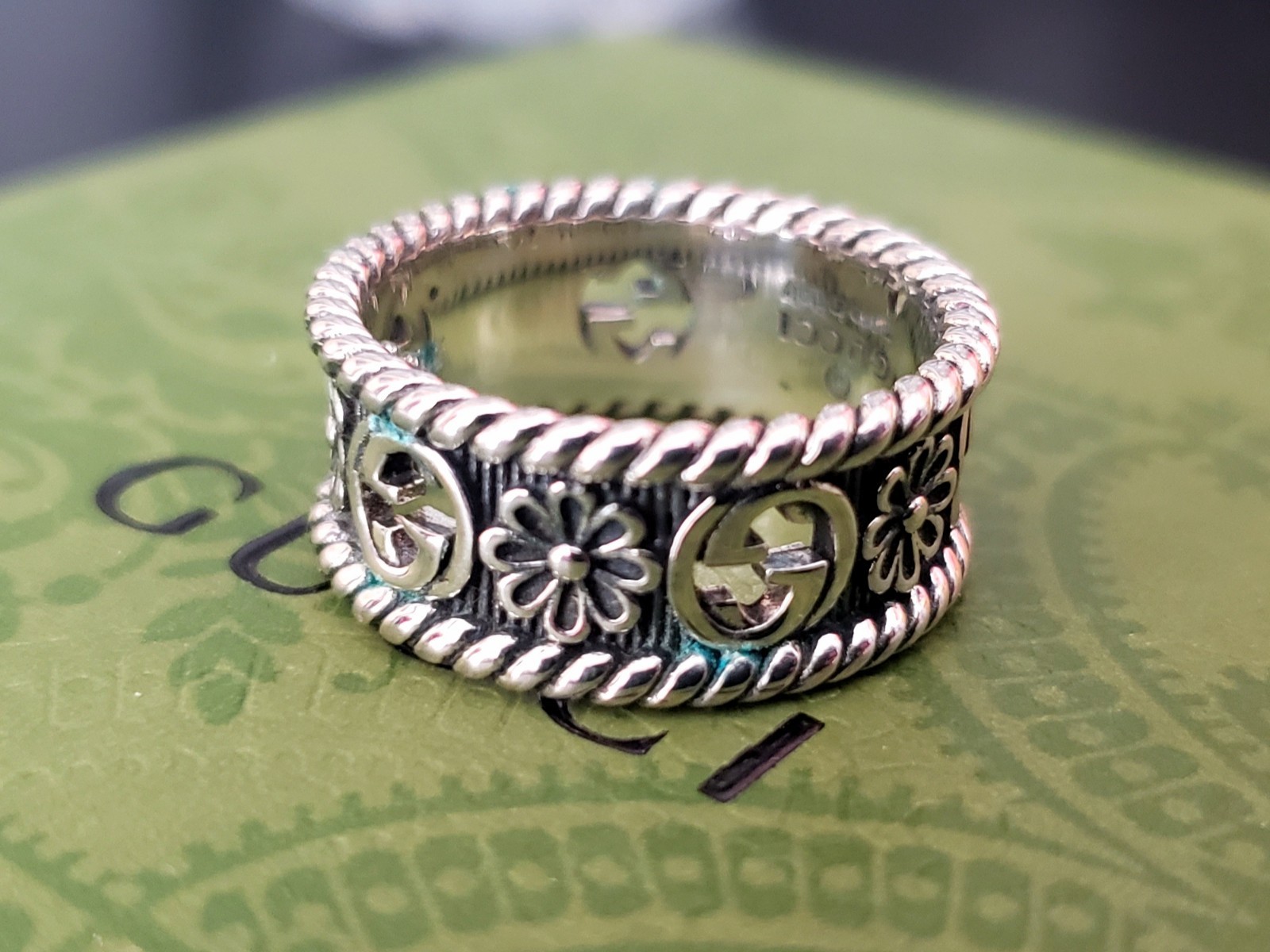 Gucci Sterling Silver Ring With Box/papers Size 7 thumbnail 3