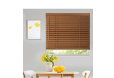 Veneta Designer 2" Cordless Golden Pecan 36" x 60"  Darkening Faux Wood Blind