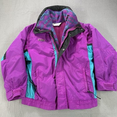 Vintage Columbia Bugaboo 3-in-1 Jacket Womens Medium Purple Ski Winter Coat