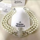 Vivienne Westwood Necklace Triple Pearl Choker Silver IN BOX AU