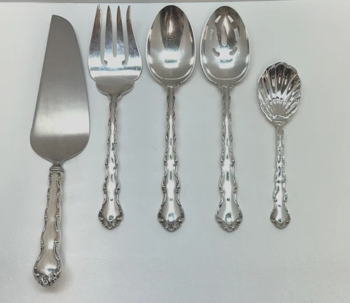 TARA by REED & BARTON Sterling Silver Serving Set, 5 Pcs, 390g, Not Scrap