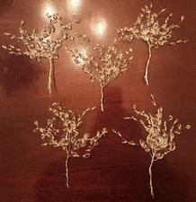 Set of ten 6" Acrylic Bead Crystal Christmas Picks  (80 picks available)