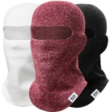 Knitted Fleece Full Face Cover Ski Mask Winter Windproof Warm for Outdoor Sports
