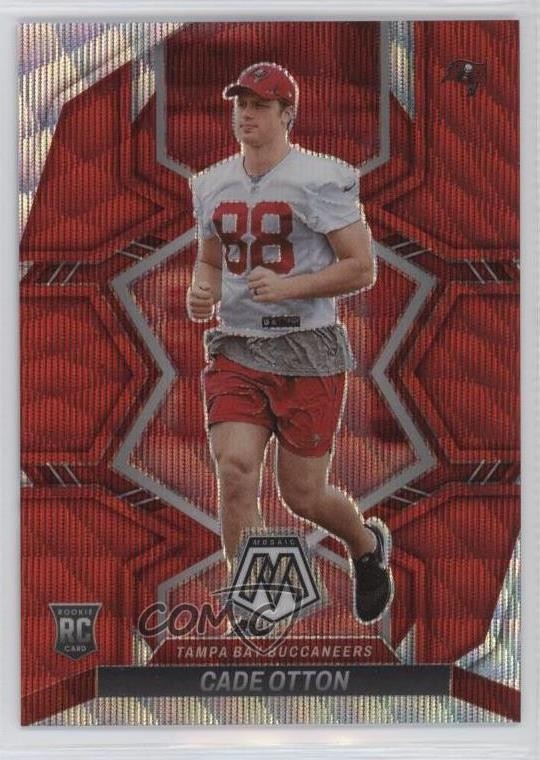 2022 Panini Mosaic Rookies Red Wave Prizm 1/9 Cade Otton #361 Rookie RC 0c6