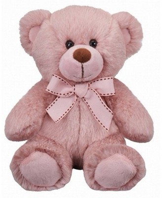 Bauer Plüschbär Pink mit Schleife  Stofftier Teddybär Kuscheltier  ca. 35 cm Neu