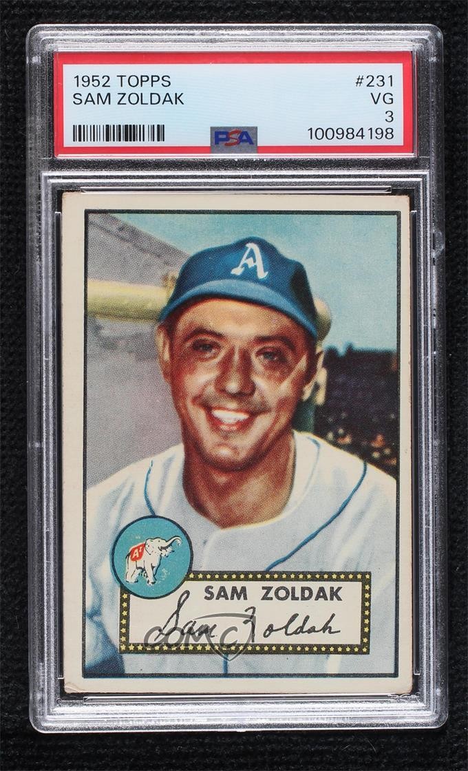 1952 Topps Sam Zoldak #231 PSA 3 2jq