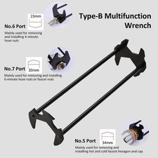 Basin Wrench Faucet Wrench Plumbers Wrench 7 Sizes Sink Wrench Set Under Sink