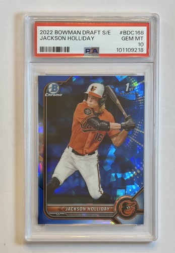 2022 Bowman Chrome Draft Sapphire Edition Jackson Holliday #BDC-168 (RC) PSA 10