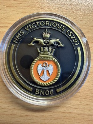Royal Navy HMS Victorious Vanguard Class Submarine Challenge Münze im Etui 