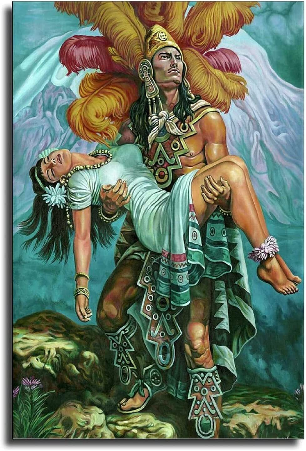 Aztec Guy Holding Girl