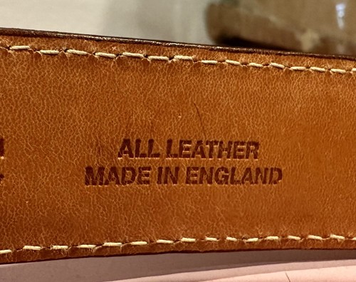 Banana Republic Belt Women 32” Chestnut Brown Croc Embossed Leather  - Picture 8 of 9