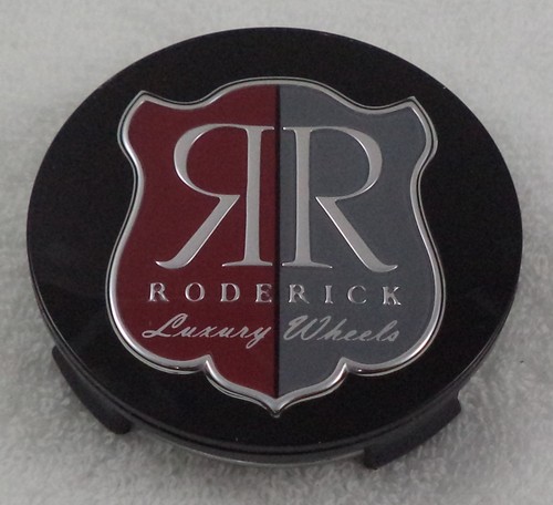 Roderick Wheels Gloss Black Custom Wheel Center Cap Caps - Picture 2 of 4