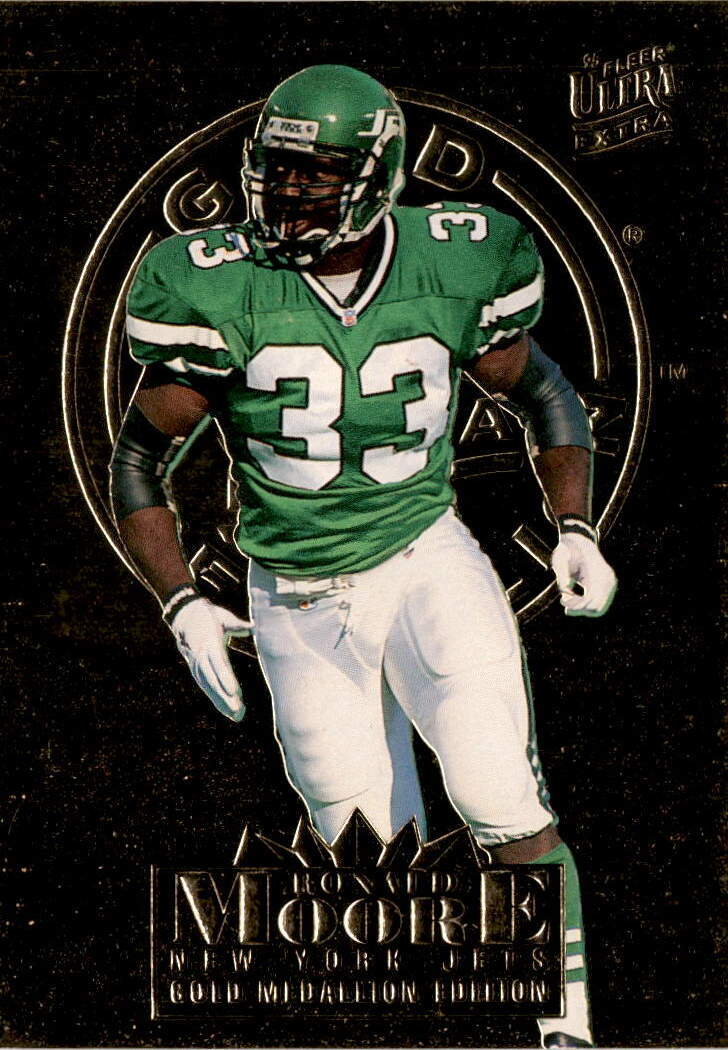 1995 Ultra #390 Ronald Moore Gold Medallion New York Jets