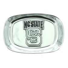 Wilton NC State North Carolina Armetale Bread Platter Serving Dish Tray, Silver