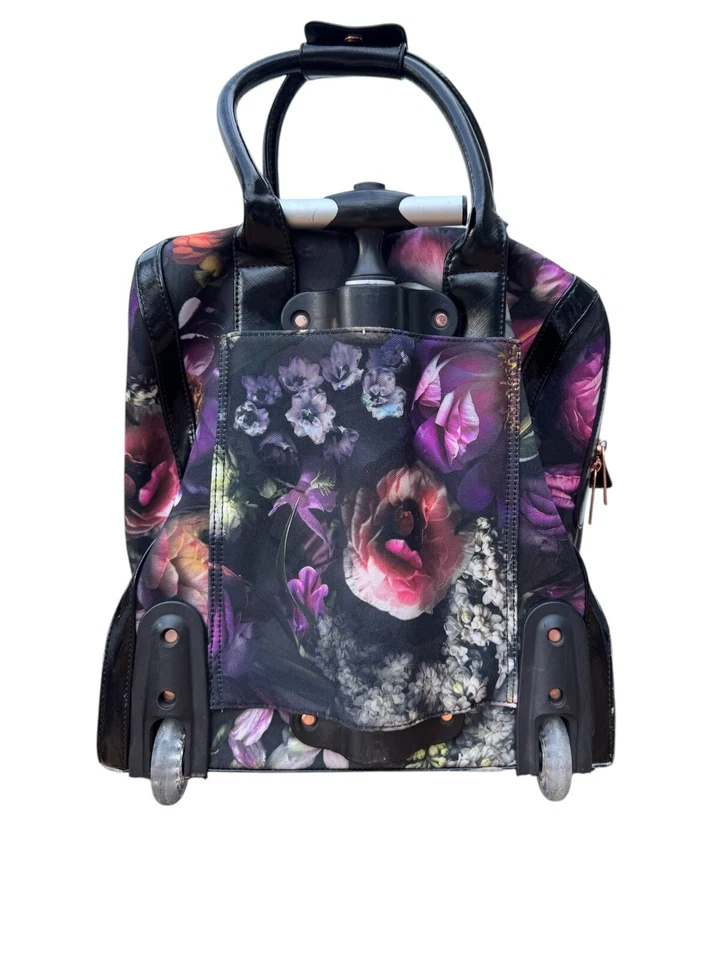 Ted Baker Cabin Bag Wheels Travel Suitcase Luggage Weekend Overnight Floral - Image 3 of 4