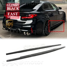 For BMW G30 G31 5 Series 540i F90 M5 2017-2022 Glossy Black Side Skirt Extension
