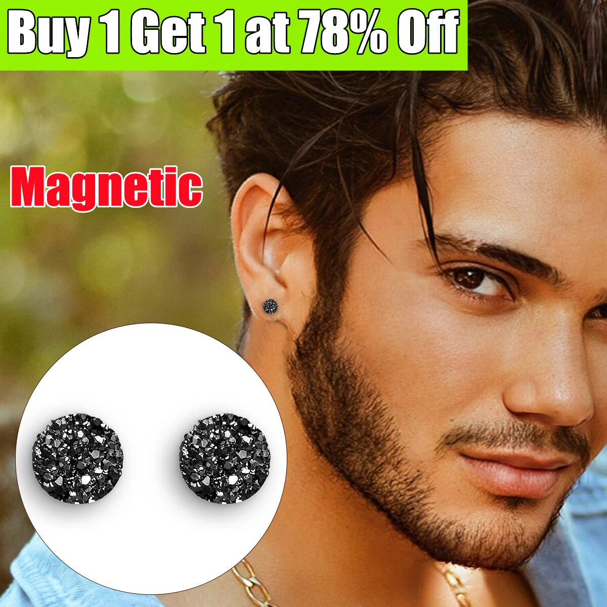 Mens magnetic earrings near me sale