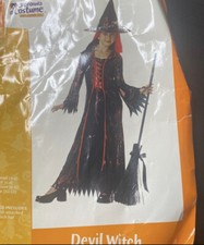 Child's Devil Witch Costume Size 6-8 Child