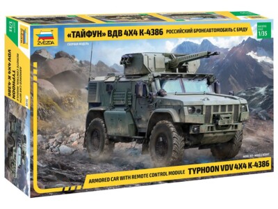 Model Kit Russian armored vehicle Typhoon VDV 4X4 K-4386 Zvezda 3648 Scale 1/35