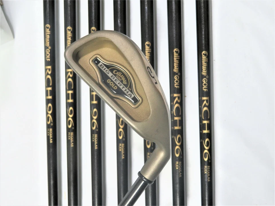Very Nice CALLAWAY BIG BERTHA GOLD 8pc R-FLEX IRONS SET GOLF CLUBS NWO - Image 3 of 4