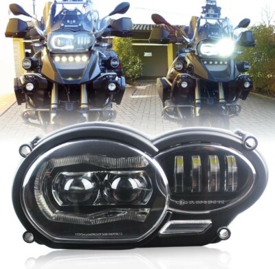 LED SCHEINWERFER ZUGELASSEN FÜR BMW R1200 GS ADVENTURE ABBLENDLICHT FERNLICHT 
