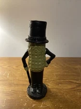 MR PEANUT PLANTERS CAST IRON METAL COIN BANK 8” Vintage Collectible