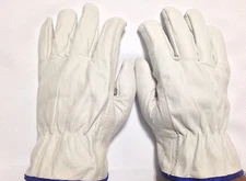 12 Pair Pack Cow Hide Grain Leather Driver, work ,safety golves Size   (L)