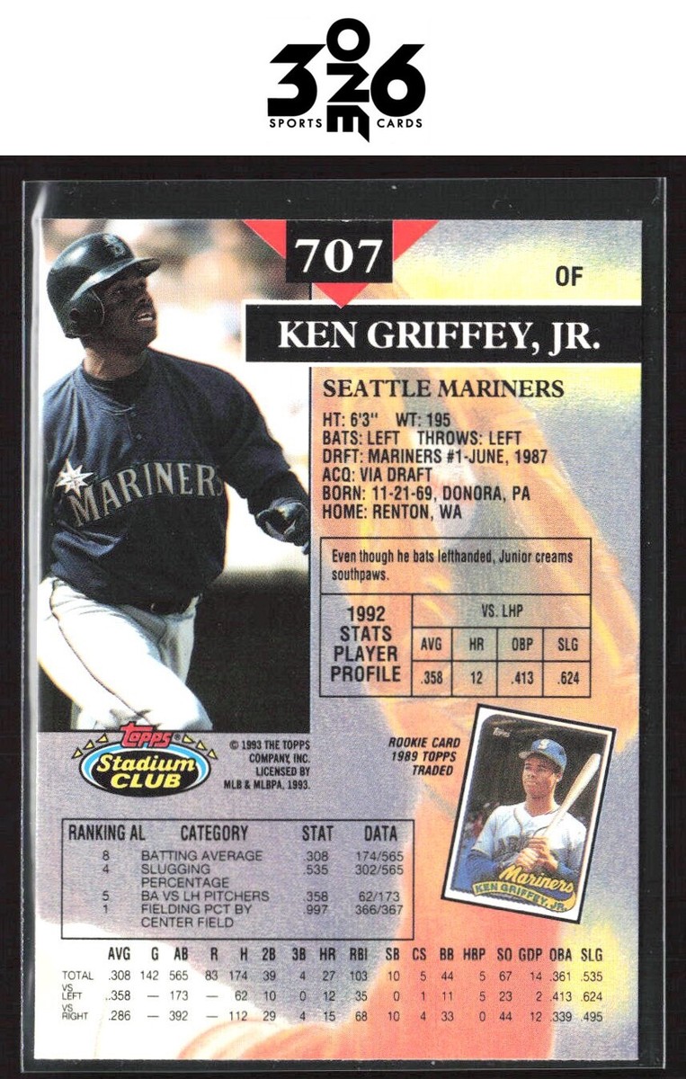 Ken Griffey, Jr. 1993 Stadium Club #707 | eBay