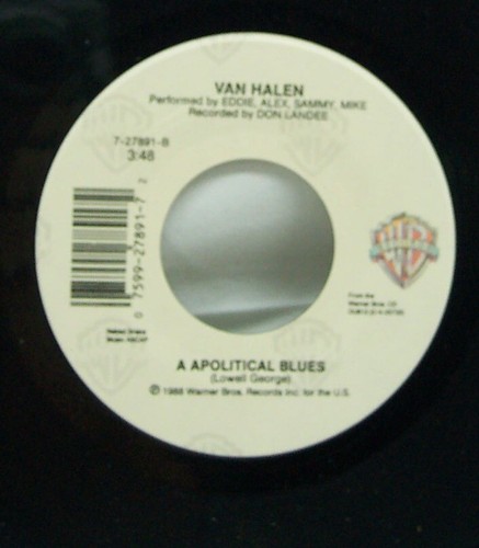 VAN HALEN Black and Blue / A Apolitical Blues 45 RPM EP RECORD NEW 1988 - Picture 3 of 5