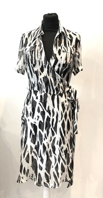 white flowy wrap dress