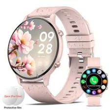 Elegant Women's Smartwatch - Custom Faces, Health Tracking, Wireless Calling