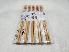 New! Chopsticks Set (10 Pairs)  Natural Bambu Wooden Chopsticks Reusable