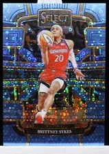 2024 Panini Select WNBA Brittney Sykes Light Blue Disco #094/125 Mystics