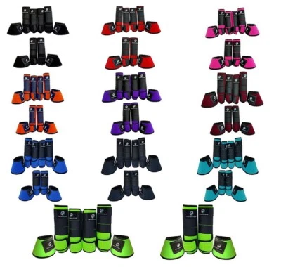 Horse Boots Set Of 4 Medicine Brushing Boots, Horse Bell Boots Set Of 6 Leg Wrap