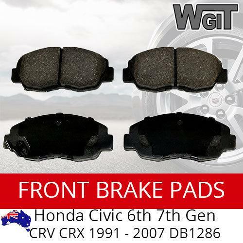 Front Brake Pads For HONDA Civic Hatch 6th 7th Gen CRV CRX 199107