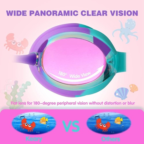 Kids Swim Goggles for Toddler Kids Youth3-12,Anti-Fog Waterproof Anti-UV Clea... - Picture 8 of 8