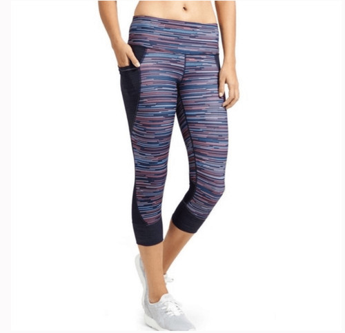 Athleta Relay Jigsaw Capri Workout Leggings