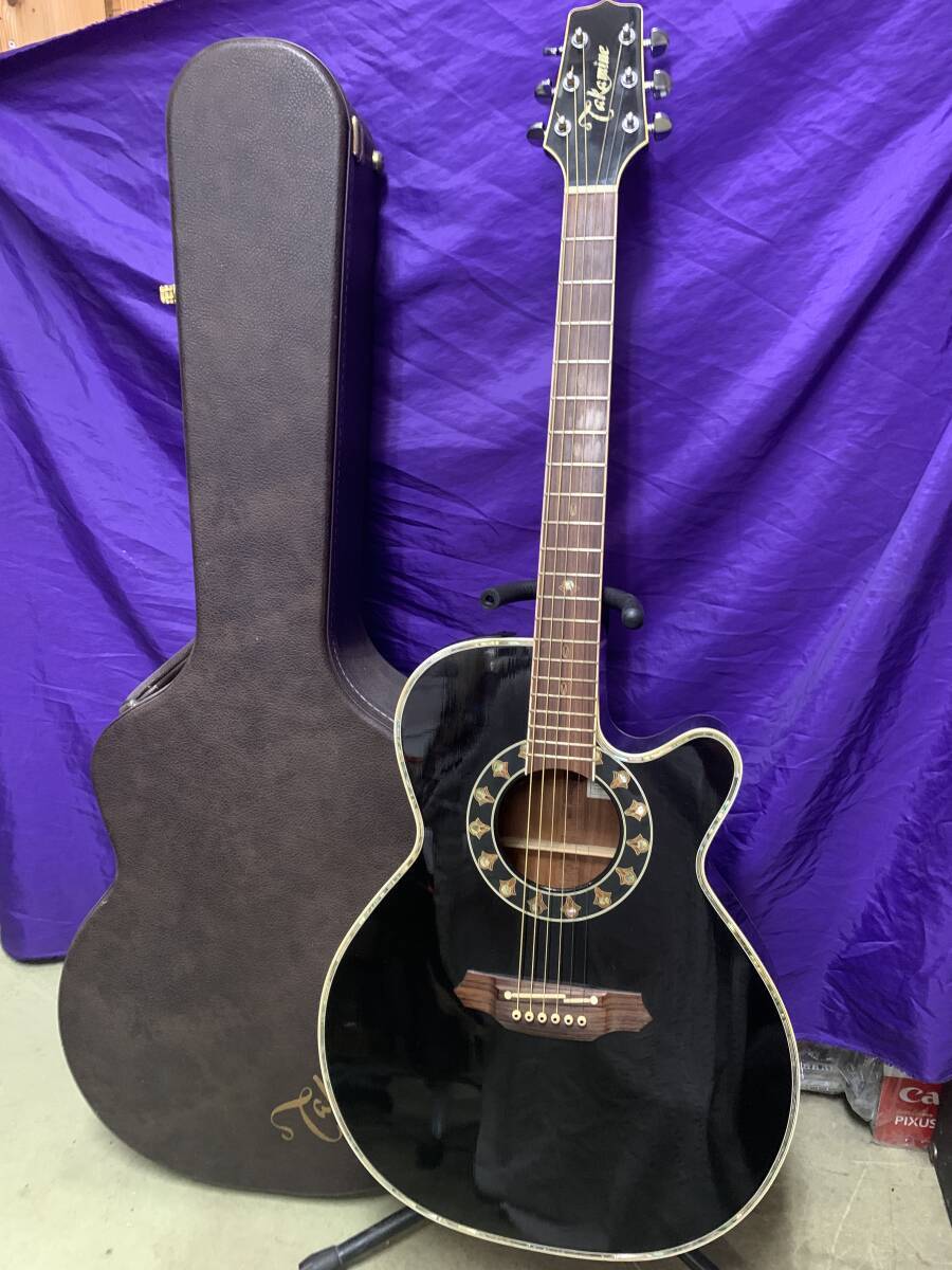 Acoustic Guitar Takamine LTD-96 Black 80% Frets Maintained