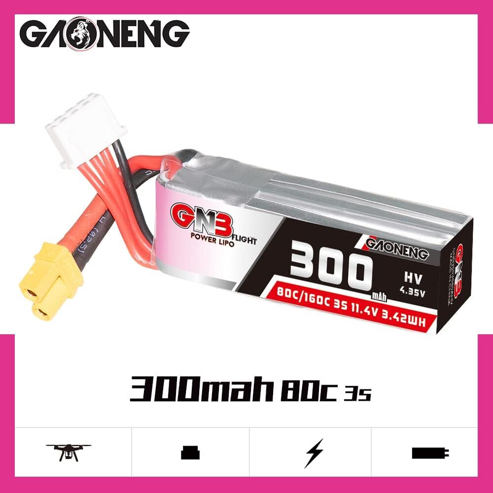 2PCS 300mAh HV LiPo Battery 3S 80C 160C XT30 Connector for