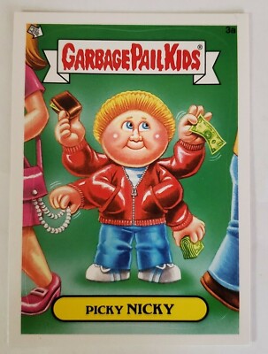 2012 Topps ~ Garbage Pail Kids - 'PICKY NICKY' - Collectors Card/Sticker #3a