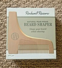 Rockwell Razors Natural Pear Wood Beard Shaper Shave Shaving Barber Brush Hair
