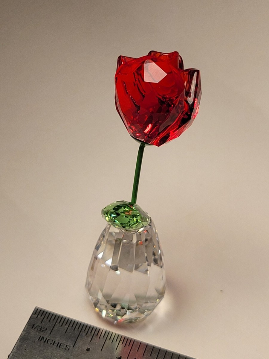 Swarovski Crystal Flower Dreams Red Rose New without