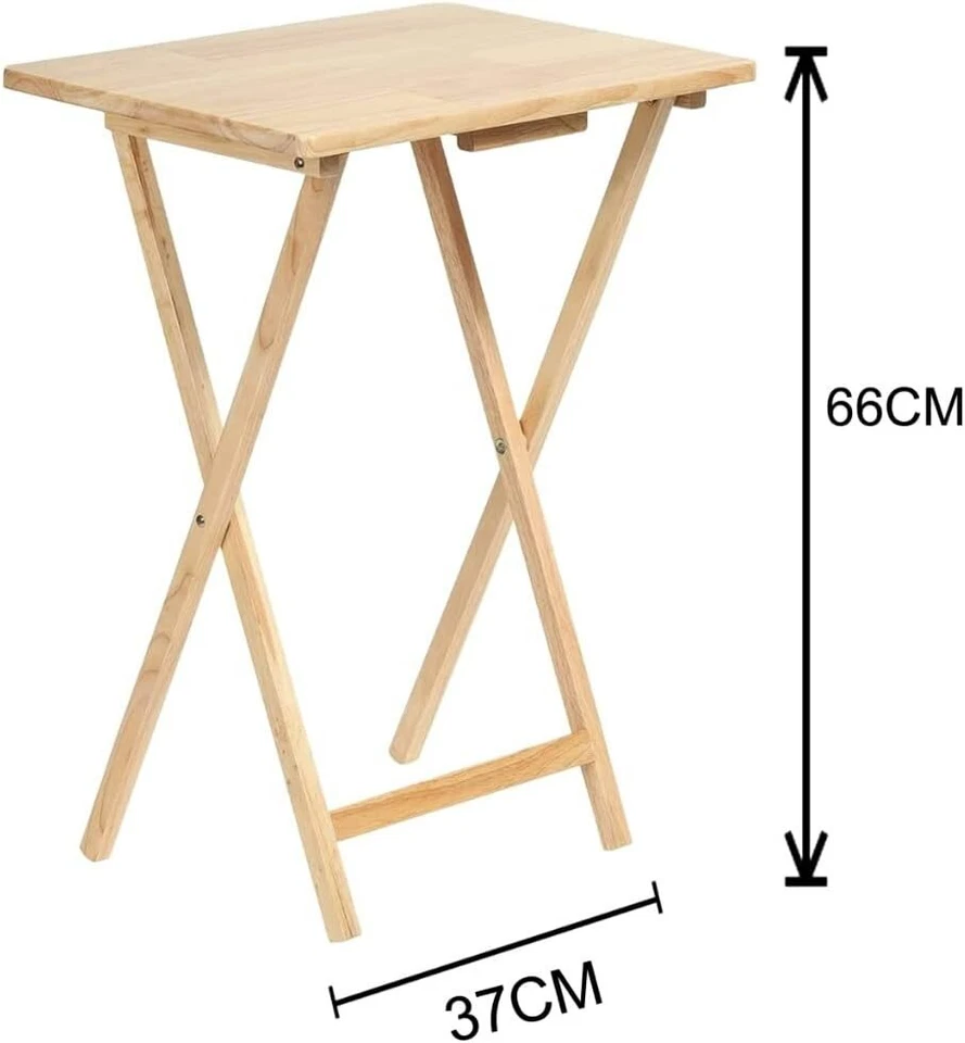 zeeyrak Premium Space Efficient Quality set of 2 Folding Side Table - Image 2 of 4