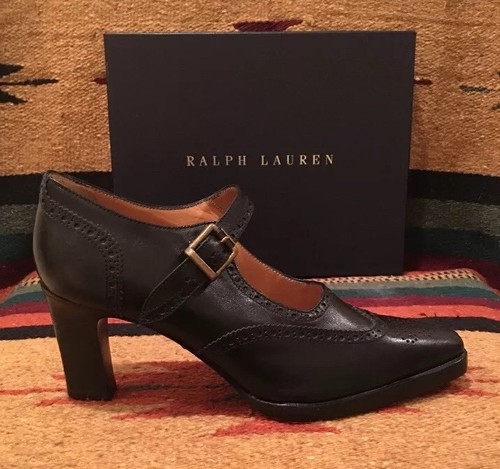 RALPH LAUREN COLLECTION Black Leather 
