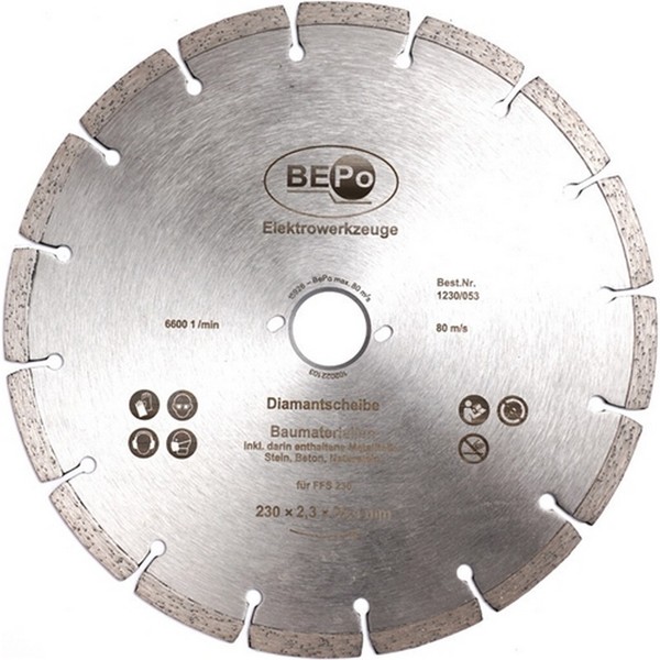 Bepo Diamant Trennscheibe Ffs 230 230 Mm Mauerwerk Beton Stein Putz 1230/053-image