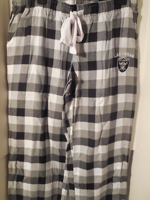 New Ladies Las Vegas Raiders NFL Unisex Ultimate Flannel Sleep Pants Size  Med